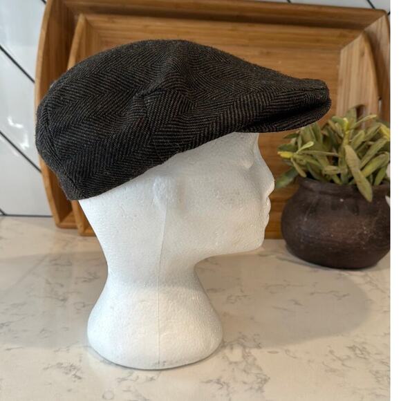 Vintage Scala wool blend newsboy cabby peaky blinders hat brown size Medium - Picture 1 of 6
